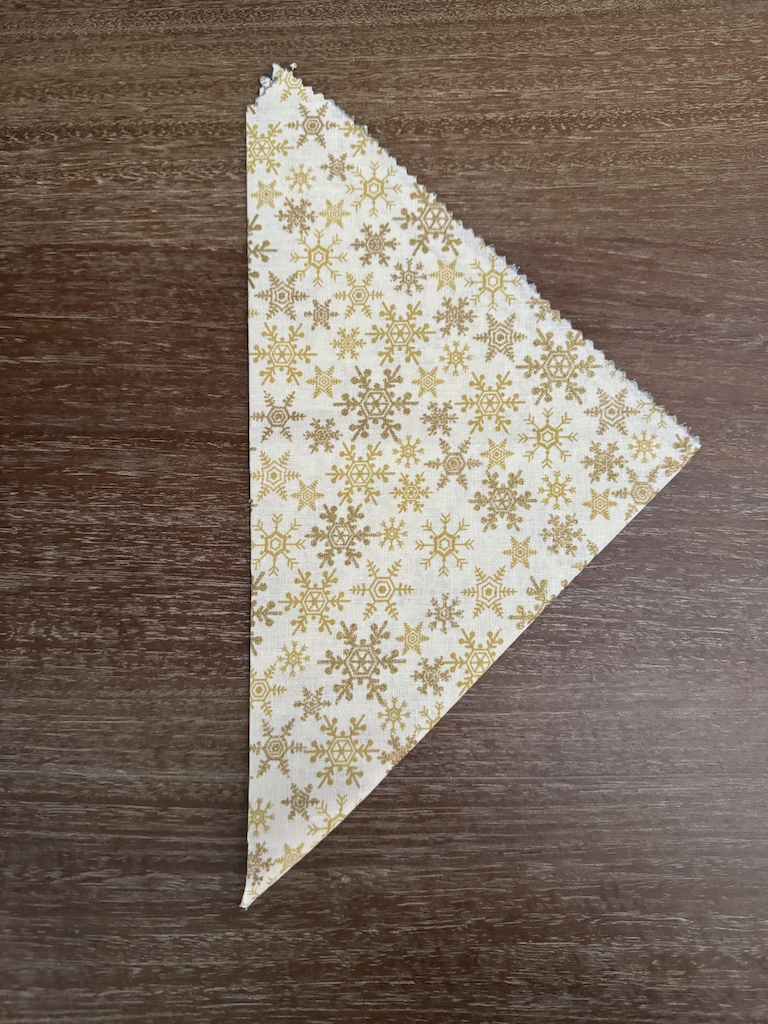 Snowflake Bandana, White & Gold