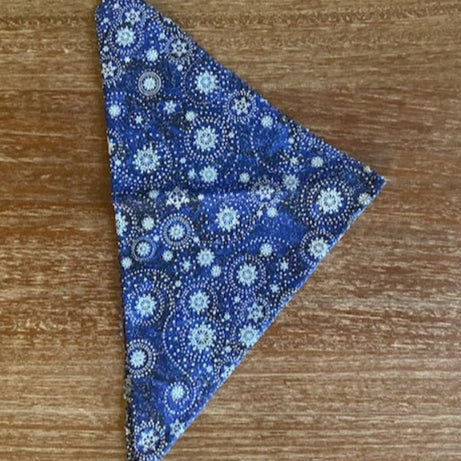 Snowflake & Swirls Bandana, Blue