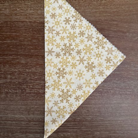 Snowflake Bandana, White & Gold